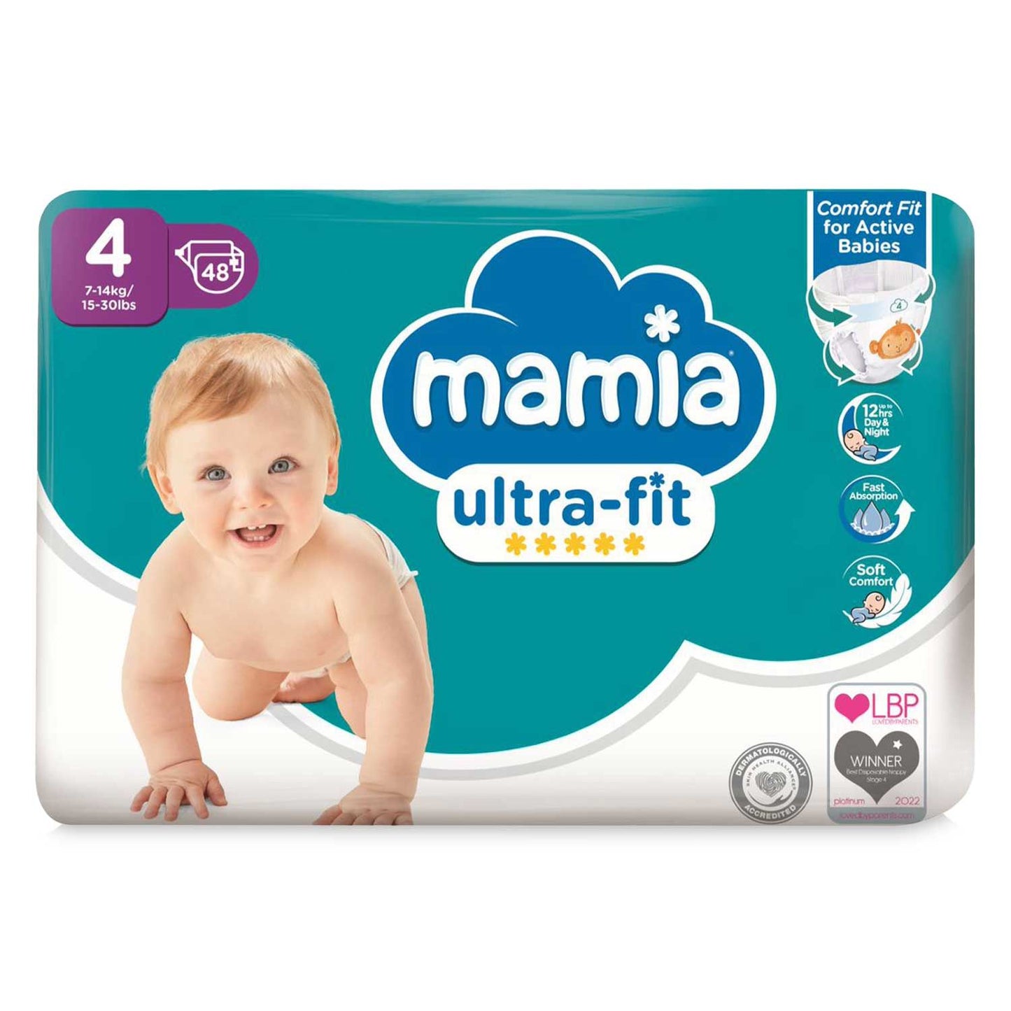 Mamia Nappy - 60pack - Size 4